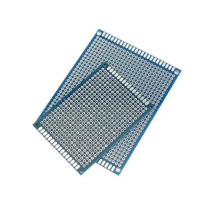 Imagem de Placas De Prototipagem PCB Dupla Face Azuis 2x8cm 3x7cm 4x6cm 5x7cm 7x9cm Kit Eletrônico Universal