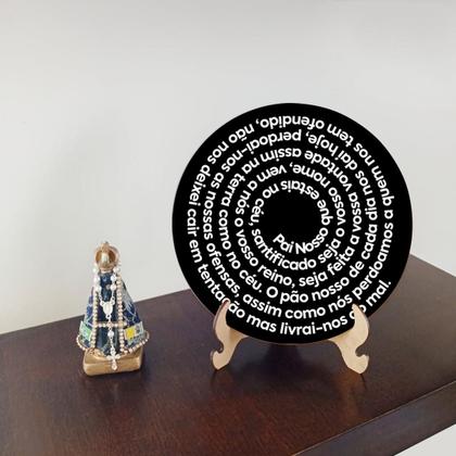 Imagem de Placas Religiosas com apoio de mesa Menino Jesus Sagrada Família Nossa Senhora Efeito 3D 20cm
