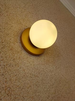 Imagem de Plafon Arandela Parede Teto Globo Quarto Dourado +Lâmpada G9
