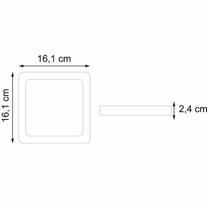 Imagem de Plafon de led quadrado sobrepor 12w 3000k branco quente bivolt galaxy