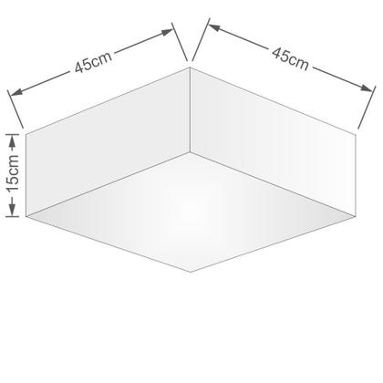 Imagem de Plafon de Sobrepor Quadrado SP-3051 Cúpula Cor Linho Bege