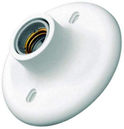 Imagem de Plafon Decorativo Branco Soquete porcelana 100w Radial
