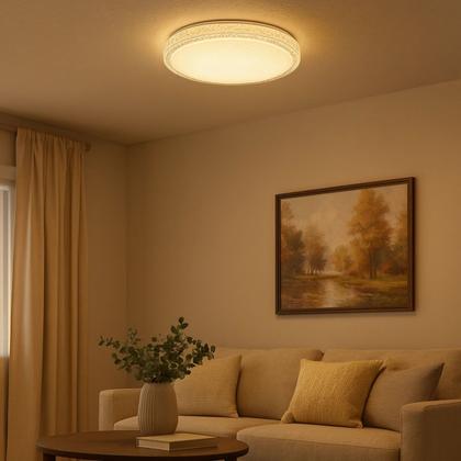 Imagem de Plafon Led Denver 35W 3000K 1680LM Redondo Branco 40CM Bivolt Eletrorastro