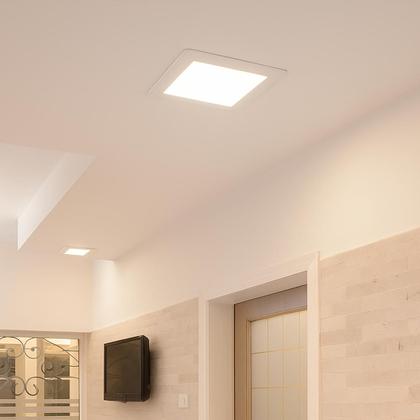 Imagem de Plafon LED Embutir 18W Quadrado  Luz Branco Quente, Bivolt