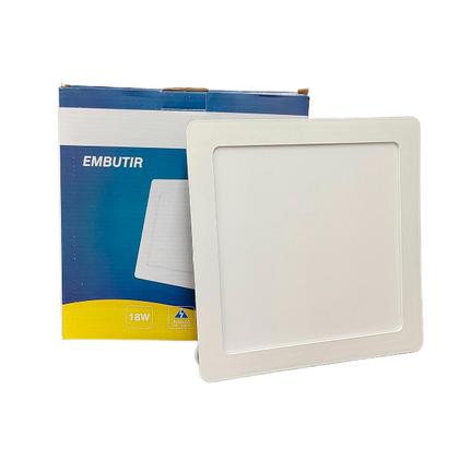 Imagem de Plafon LED Embutir 18W Quadrado  Luz Branco Quente, Bivolt