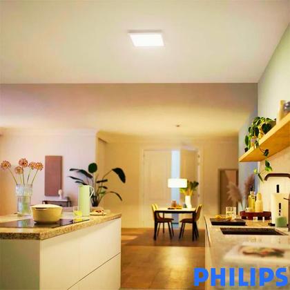 Imagem de Plafon Led Philips Quadrado Embutir 24w Luz Quente 3000K