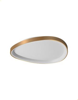Imagem de Plafon Led Seixos Sobrepor 52x52cm 33w Bivolt 3000k Dourado
