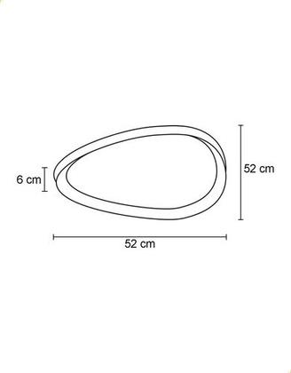 Imagem de Plafon Led Seixos Sobrepor 52x52cm 33w Bivolt 3000k Dourado