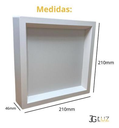 Imagem de Plafon Luminária Painel Quadrado Recuado De Sobrepor 18w