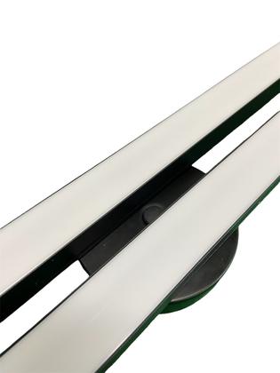 Imagem de Plafon Minimalista Linear Sobrepor Preto Luminária 1 metro Duplo