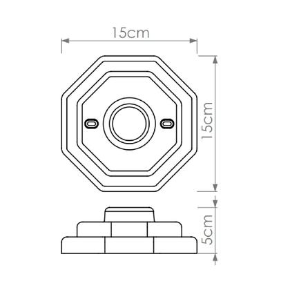 Imagem de Plafon Octogonal Com Soquete De Porcelana 1XE27 Branco OPL