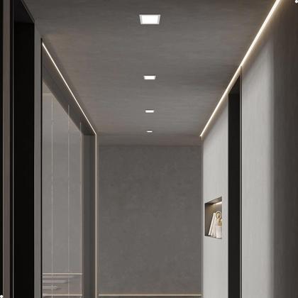 Imagem de Plafon Painel LED Quadrado Recuado Embutir 17x17cm 15W 7000k Lorben GT6300