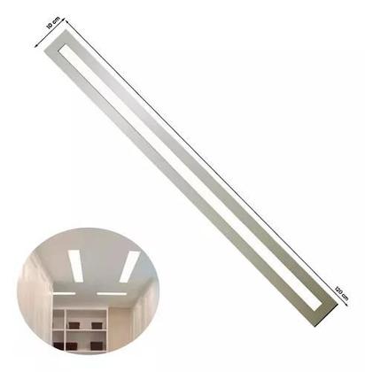 Imagem de Plafon Painel Led Retangular Emb 40w 10x120cm Interno Bivolt