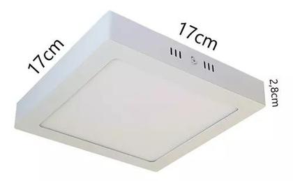 Imagem de Plafon Painel Led Sobrepor 12w Quadrado 4000k Branco neutro Bivolt Startec