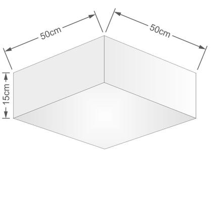 Imagem de Plafon Para Corredor Quadrado SC-3002 Cúpula Cor Amarelo