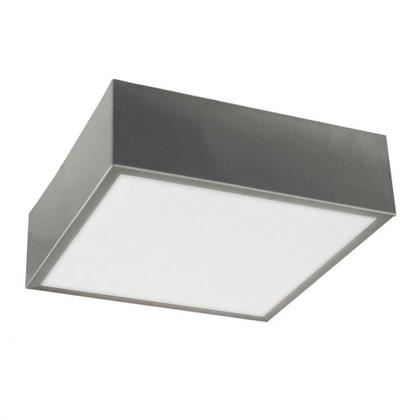 Imagem de Plafon quadrado de aluminio escovado 20cm