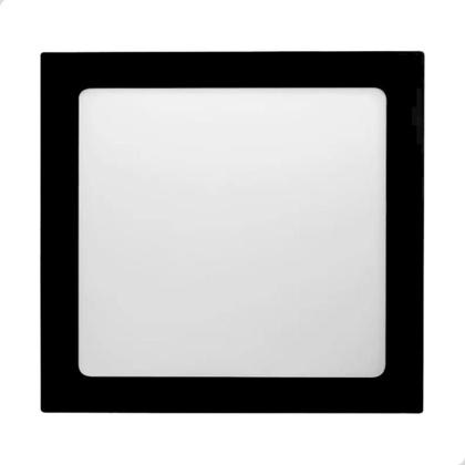 Plafon Quadrado Embutir 18w Preto 4000k - Inluss Imagem de Plafon Quadrado Embutir 18w Preto 4000k