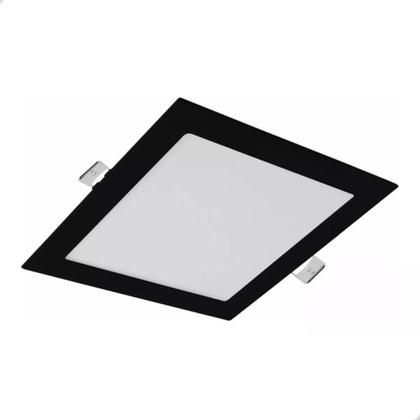 Plafon Quadrado Embutir 18w Preto 4000k - Inluss Imagem de Plafon Quadrado Embutir 18w Preto 4000k