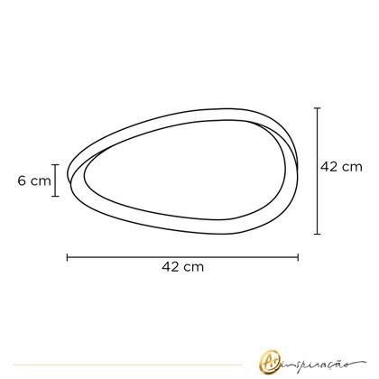 Imagem de Plafon Seixos 28W Led 3000K Branco / Preto Moderno Bivolt