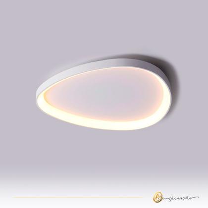 Imagem de Plafon Seixos 28W Led 3000K Branco / Preto Moderno Bivolt
