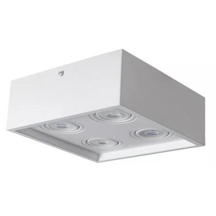 Imagem de Plafon Sobrepor Spot Teto Modulo Recuado Alumínio Bivolt Com lâmpada Soquete GU10