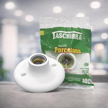 Imagem de Plafon Soquete Porcelana Bocal E27 100W Suporte Lâmpada