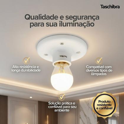 Imagem de Plafon Soquete Porcelana Bocal E27 100W Suporte Lâmpada