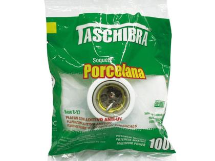 Imagem de Plafon Soquete Porcelana P/ Lâmpada Até 100W E27 - Taschibra