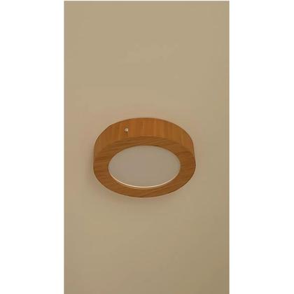 Imagem de Plafon Wood Madeira Redondo Led 12W Bivolt Freijó