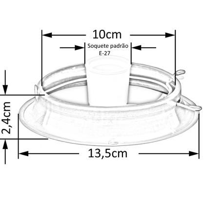 Imagem de Plafonier de Aluminio Natural Com Receptaculo para Plafon