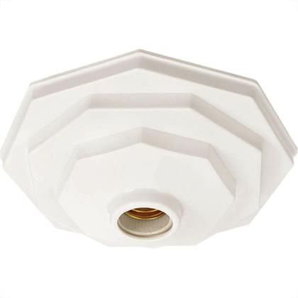 Imagem de Plafonier Pvc Pavilonis 910 Branco Sextavado Soquete Porcelana 891001/200