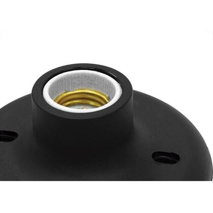 Imagem de Plafonier Pvc Taschibra Preto Redondo Soquete Porcelana E27 -02