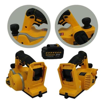 Imagem de Plaina A Bateria Sem Fio 21v 750w Amarela 82mm C/ Maleta