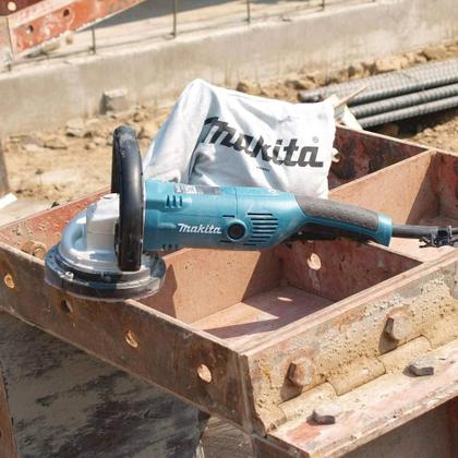 Imagem de Plaina de Concreto de 125Mm Industrial 1400W Com Rebolo Chaves Coletor de Pó PC5000C 110V Makita
