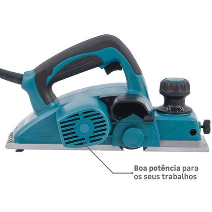 Imagem de Plaina Elétrica 620 Watts 110 Volts com Profundidade de Corte 2,5 mm - KP0800 - MAKITA