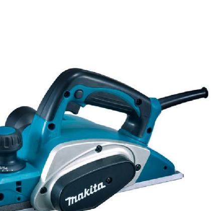 Imagem de Plaina Elétrica 82mm 3-1/4'' 620W com Calibrador Faca Guia Chave Soquete Madeira KP0800 220V Makita