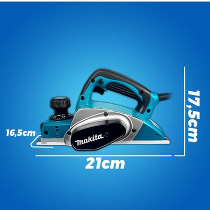 Imagem de Plaina Elétrica Makita KP0800 82MM Profundidade 2MM Madeira Marcenaria