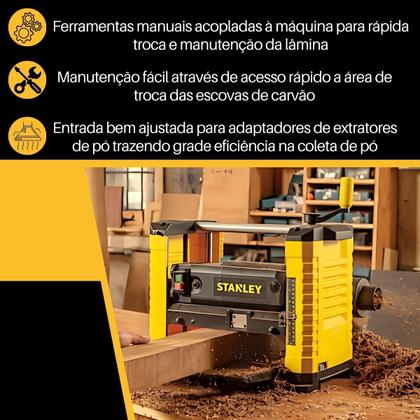 Imagem de Plaina Elétrica Stanley Modelo STP18 220V - Stanley