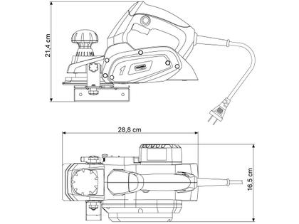 Imagem de Plaina Elétrica Tramontina 850 W 82 mm para Uso Profissional 127 V