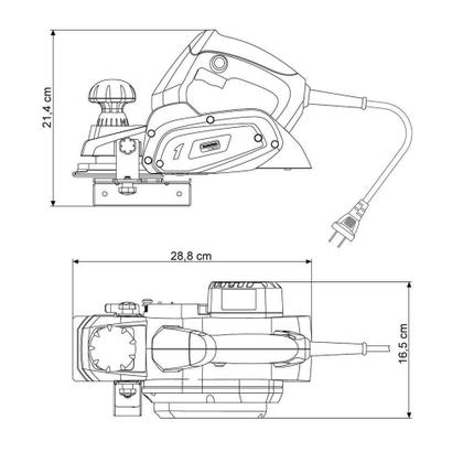 Imagem de Plaina Elétrica Tramontina 850 W 82 Mm Para Uso Profissional 220 V Tramontina