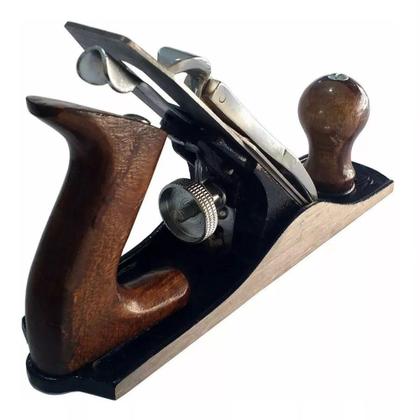 Imagem de Plaina Manual de Aço Profissional Cabo De Madeira Número 4 - Lotus