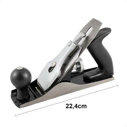 Imagem de Plaina Manual Número 3 Em Metal Cabo Plástico Para Madeira