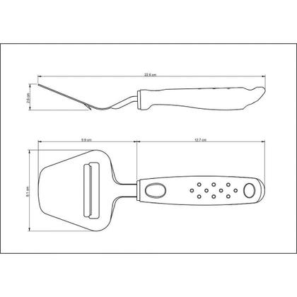 Imagem de Plaina Para Queijo Tramontina Utilitá Em Aço Inox Com Cabo De Polipropileno Preto Tramontina