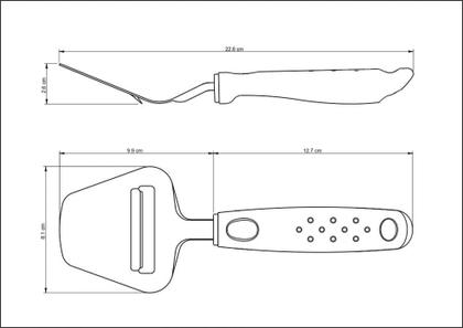 Imagem de Plaina para Queijo Tramontina Utilitá em Aço Inox com Cabo de Polipropileno Vermelho