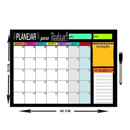 Imagem de Planejador Mensal e Agenda Para Realizar 29X40Cm Metal
