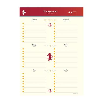 Imagem de Planner Espiral Capa Dura Colegial Harry Potter 2025 200 x 275mm JANDAIA