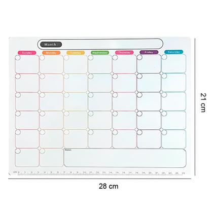Imagem de Planner Mensal Lousa Quadro Magnético De Geladeira Recados