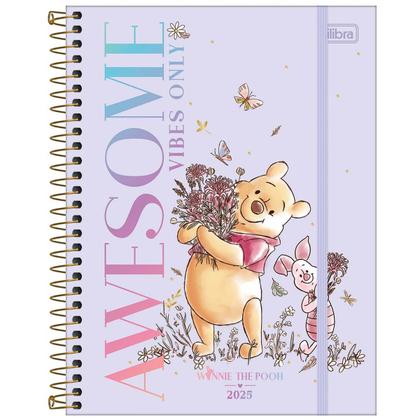 Imagem de Planner semanal 2025 espiral 80 folhas Pooh M7 Tilibra