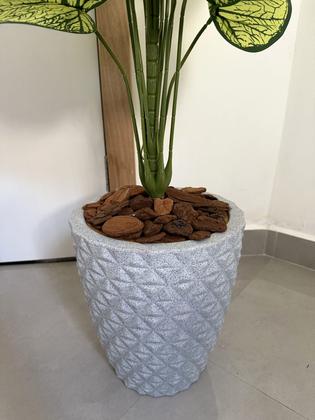 Imagem de Planta Artificial Caladium Com Vaso Diamante Decoração Casa