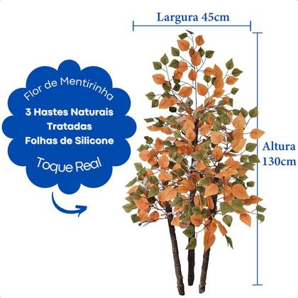 Imagem de Planta Artificial Ficus Outono Lira Sem Vaso Decoração